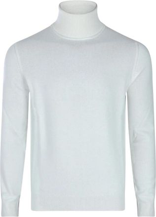 Malo Cashmere Turtleneck Sweater - Heren - Cashmere truien - Wit - M - Kasjmier - Truien & Vesten