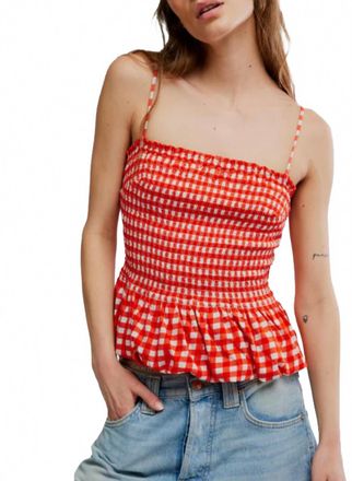 Free People Sundance Tank Top In Red Combo