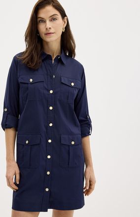 Lauren Ralph Lauren Womens Golden buttons stretch shirtdress