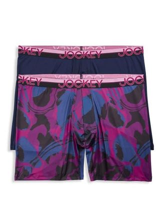 Jockey Big & Tall 2-pk Infinite Cool Boxer Briefs V1 in Idle Marble at Nordstrom, Size 3X Big