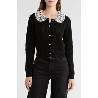 By Design Marcy Cardigan in Black at Nordstrom Rack, Size X-Large