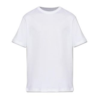 Eleventy T-Shirts, male, White, Size: 2XL Cotton T-Shirt with Crew Neckline