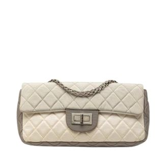 Chanel Pre-owned East West Flap - Dames - Pre-owned - Wit - Maat: ONE Size Jersey