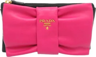 Prada Pre-owned Clutches, female, Pink, Size: ONE SIZE Pre-owned Vintage Pouch