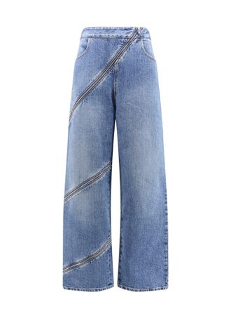 Alaia Spiral Stone Washed Jeans-Donna