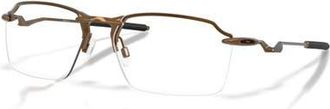Oakley 57mm Rectangle optical glasses in Brown at Nordstrom