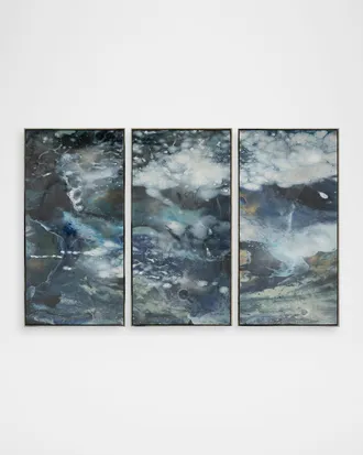 John-Richard Circulation Framed Giclee Triptych by Brendan Parker