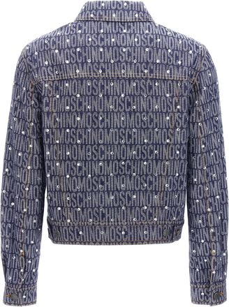 Moschino Womens Blue Cotton Denim Jacket Clothing