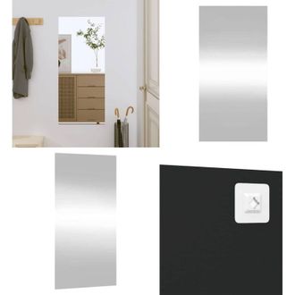vidaXL Specchio da Parete 40x80 cm Vetro Rettangolare - Specchio per trucco - Specchio in vetro