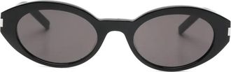 Saint Laurent Occhiali da sole ovali - Nero