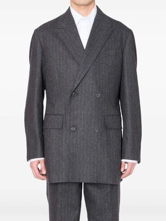 Kolor pinstripe double-breasted blazer - Grey