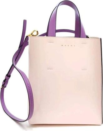 Marni Paars Roze Lila Schoudertas - Dames - Handtassen - Roze - ONE Size - Tassen