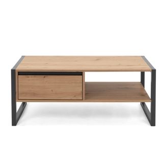 Concept Usine Mesa de caf&eacute; industrial con caj&oacute;n