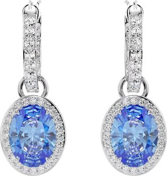 Swarovski Dames Oorbellen Angelic Blauw Gerhodineerd UNA 5671817 - Dames - Oorbellen - Grijs - ONE Size - Accessoires