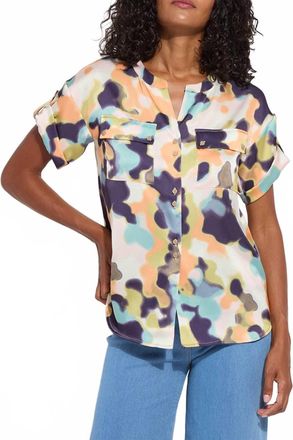 Lyss&eacute; Olena Utility Blouse In Blue Multi