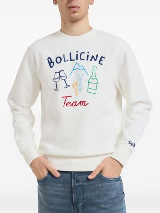 MC2 Saint Barth embroidered crew-neck sweater - White