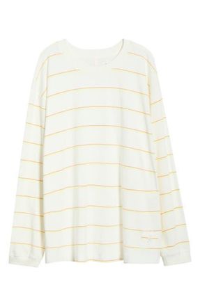 Free People FP Movement Printed Hustle Layer T-Shirt in Awning Stripe Ivory at Nordstrom, Size X-Small Regular
