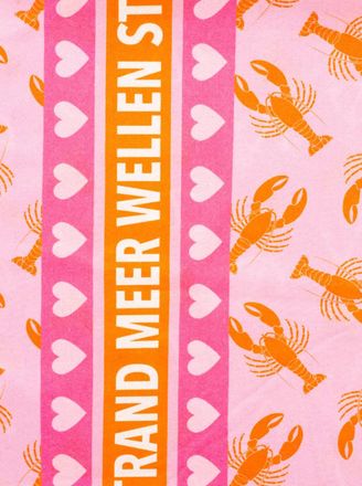 Zwillingsherz Schal ZWILLINGSHERZ Love & More, Damen, rosa, Web, Polyester, Modet&uuml;cher Schal, stylischer Schal mit Schriftzug