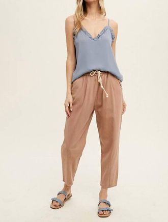 Wishlist Ruffle Detail Cami Top In Dusty Blue