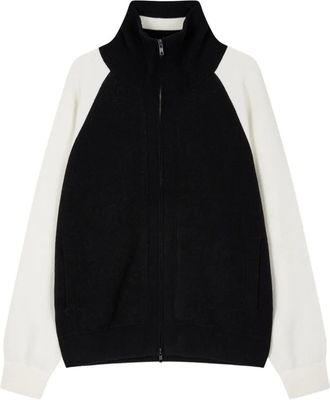 STUDIO TOMBOY Vest met rits en logo-jacquard - Zwart