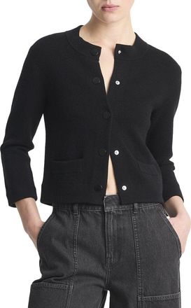 Vince Shrunken Snap Wool-Blend Cardigan