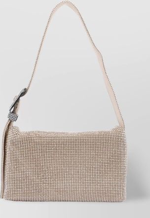 Benedetta Bruzziches rhinestone square buckle shoulder bag