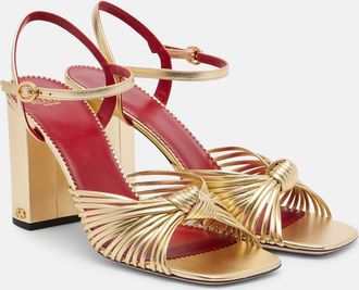 Valentino Garavani Sandalias Annet de piel metalizada