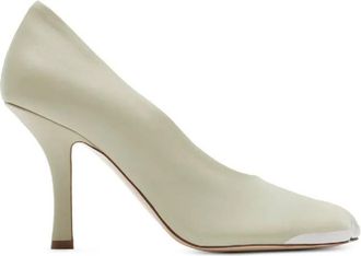 Burberry 90mm Leather Duck Pumps, Brand Size 36.5 ( US Size 6.5 )