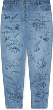Fiorella Rubino Barrel Jeans - Dames - Loose Fit Jeans - Blauw - XL - Katoen - Jeans