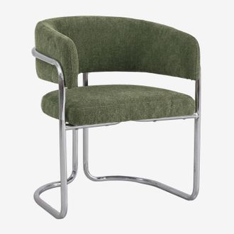 Sklum Pack De 2 Sillas De Comedor Con Reposabrazos Tapizadas Y En Hierro Zantria Sklum