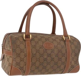 Gucci Pre-owned Boston Bag - Dames - Vintage Handtas - Bruin - ONE Size - Leer - Vintage