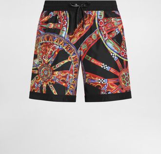 Dolce & Gabbana Carretto-print Swim Boxer Shorts - Man Beachwear Multicolor 3