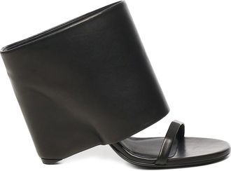 Courrèges Leather Wedge Mules