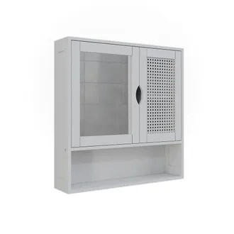 Vicco Armario Con Espejo Para Ba&ntilde;o Liora, Blanco, 56 X 58 Cm Con 2 Puertas, Vicco