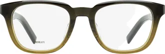 Berluti BL50019U Rounded Rectangle Acetate Eyeglasses - Brown