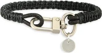 Caputo & Co. Zig Zag Macram&eacute; Bracelet in Charcoal at Nordstrom