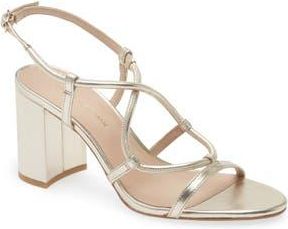 Stuart Weitzman Nilla 75 Block Sandal in Platino at Nordstrom Rack, Size 10.5