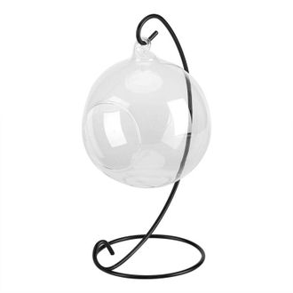 OEM Jarr&oacute;n De Cristal Colgante, Terrario Grande Con Marco Para Plantas A&eacute;reas, Macetas Para Suculentas -crezuo