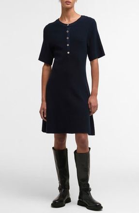 Barbour Camille Rib Knit Dress in Dark Navy at Nordstrom, Size 10 Us