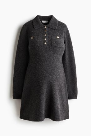 H&M MAMA Langarmkleid - Dunkelgrau