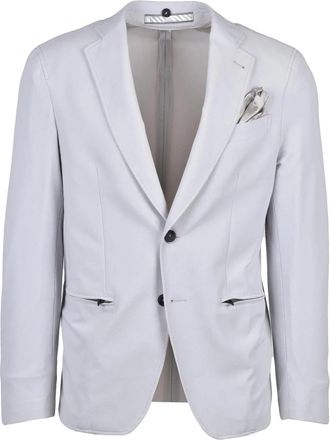 Uomolebole White Men Polyamide Elastane Stretch Jacket