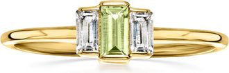 Ross-Simons Peridot Ring With. White Topaz in 10kt Yellow Gold
