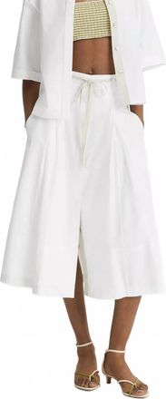 Vince Canvas Tape Cotton Skirt In Optic White