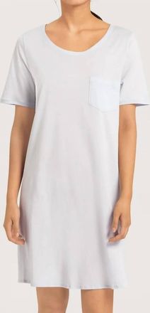 Hanro Round Neck Nightgown In Blue Glow