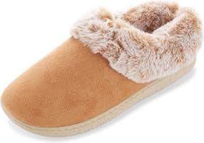 Floopi Slipper With Faux Fur Trim in Chestnut at Nordstrom Rack, Size X-Large