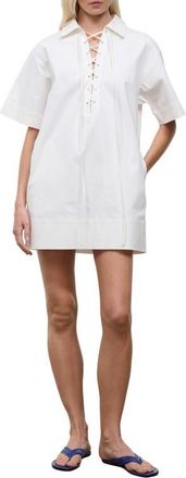 Staud Tove Lace Up Dress in White at Nordstrom, Size X-Small