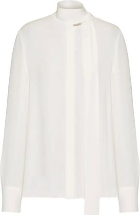Valentino Garavani Blusa in georgette di seta - Bianco