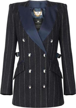 Elisabetta Franchi Blazers, female, Blue, XL, Coats