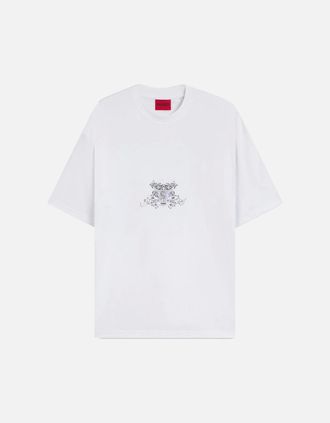 HUGO BOSS Mens HUGO Duarms T-Shirt, White - Size: 38