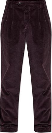 Eleventy Corduroy Broek - Heren - Slim Fit Broeken - Rood - W31 - Leer - Broeken
